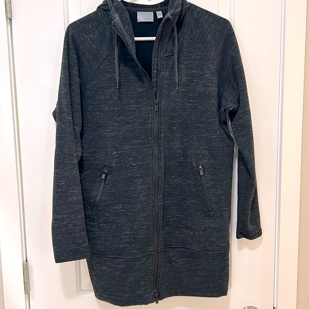 Athleta long zip sweatshirt cardigan hoodie